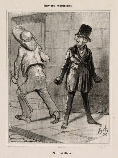 Černobílá, deska 23 z knihy Émotions Parisiennes od Honoré Victorin Daumier