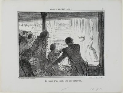 Jak je pro operního pěvce užitečné mít rodinu, deska 14 z Croquis Dramatiques od Honoré Victorin Daumier