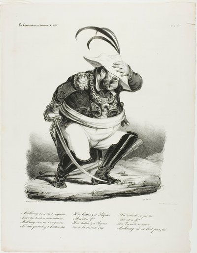 Malbroug jde do války... od Honoré Victorin Daumier