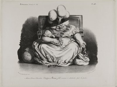 Marie Louise Charlotte Philippine Pairie, prostitutka, s policejní licencí od Honoré Victorin Daumier