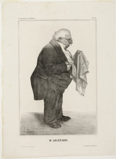 Mr. Arlépaire.., plate 280 from Célébrités de la Caricature od Honoré Victorin Daumier