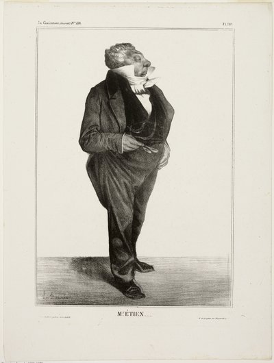 Pan Étien...., deska 283 od Cartooning Celebrities od Honoré Victorin Daumier