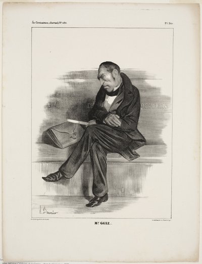 Pan Guiz.., talíř 340 od Cartooning Celebrities od Honoré Victorin Daumier