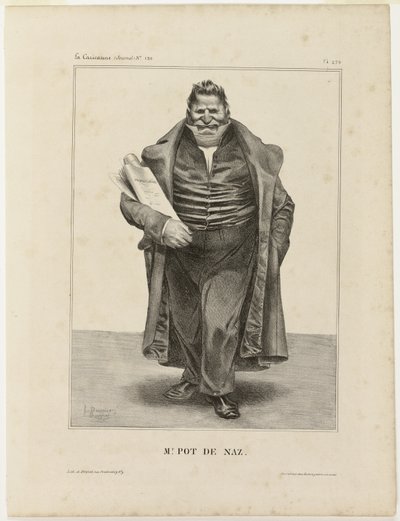 Pan Pot De Naz..., talíř 270 od Cartooning Celebrities od Honoré Victorin Daumier