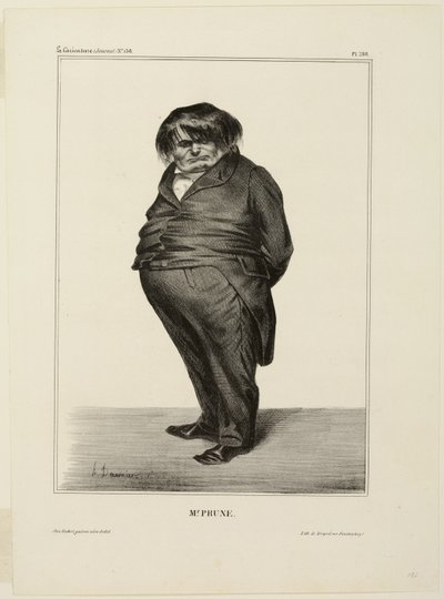 Mr. Prune, deska 288 z knihy Célébrités de la Caricature od Honoré Victorin Daumier