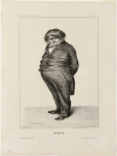 Mr. Prune, deska 288 z knihy Célébrités de la Caricature od Honoré Victorin Daumier