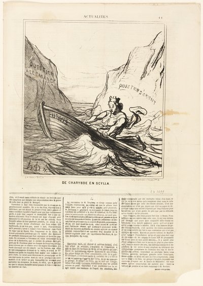 Skylla a Charybdy, deska 44 z Actualités od Honoré Victorin Daumier