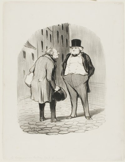 Měšťan a jeho krejčí, deska 5 z knihy Les Bons Bourgeois od Honoré Victorin Daumier