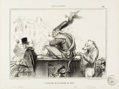 Sestup Courtille v roce 1855, deska 165 z Actualités od Honoré Victorin Daumier