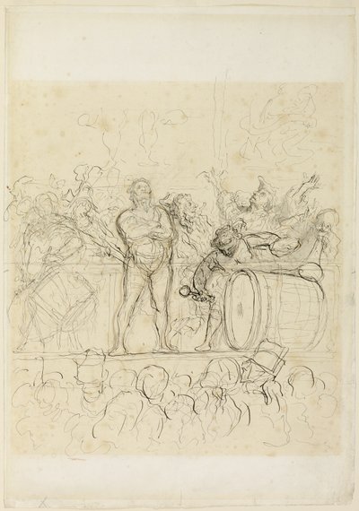 Vedlejší show (La Parade) od Honoré Victorin Daumier