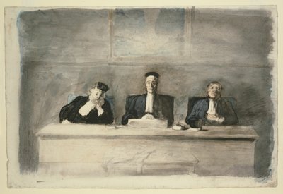Tři soudci od Honoré Victorin Daumier