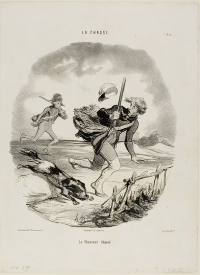 Lovec, deska 4 z La Chasse od Honoré Victorin Daumier