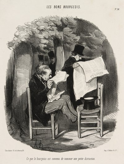 Tohle považuje buržoazie za malé rozptýlení, deska 14 od Les Bons Bourgeois od Honoré Victorin Daumier