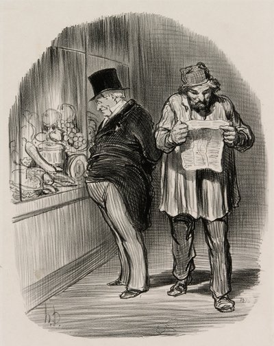 Dělník a buržoazie, z knihy Les Parisiens En 1848 od Honoré Victorin Daumier