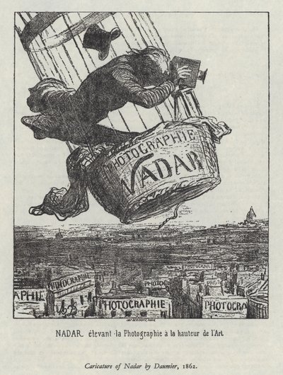Nadar povyšuje fotografii na úroveň umění od Honore (after) Daumier