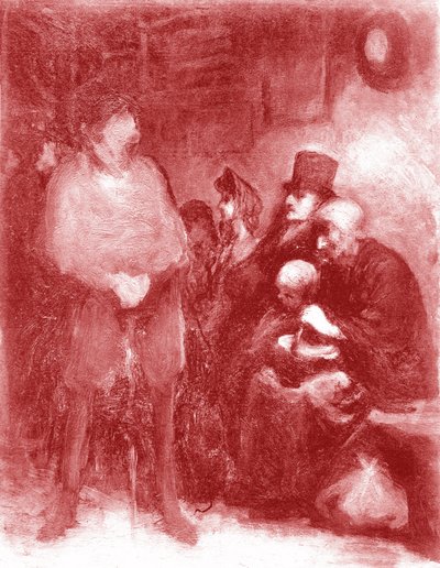 Odotushuone, näyttely Daumier Galerie Durand-Ruelissa vuonna 1878 od Honoré Daumier
