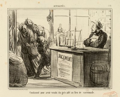 Aktuality č. 252: Odsouzen za prodej drceného pískovce místo třtinového cukru. od Honoré Daumier