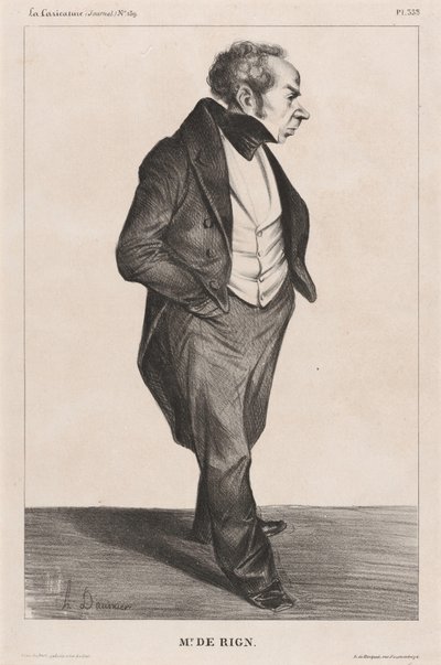 Admirál de Rigny od Honoré Daumier