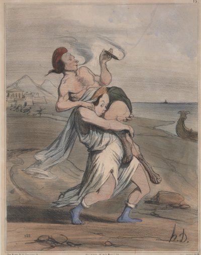 Starověká historie, no. 13: The Abduction of Helen (Starověká historie, č. 13: The Abduction of Helen) od Honoré Daumier
