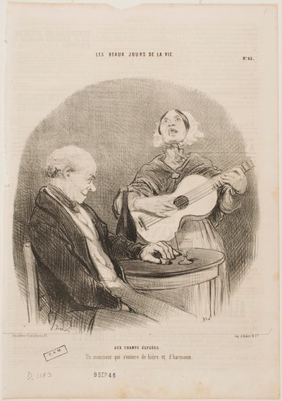 Na Champs-Élysées od Honoré Daumier