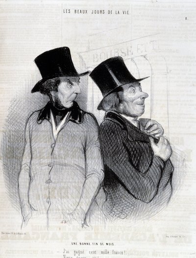 Kreslený film o stipendistech - od Daumiera, v „“ Charivari““ z 16.4.1844 od Honoré Daumier