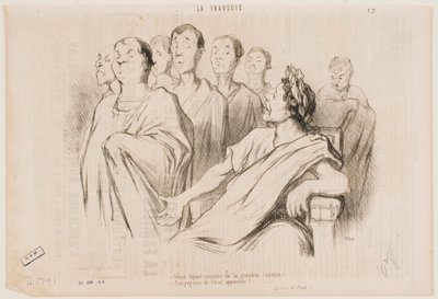 Pojďte, důstojné pilíře římské velikosti... přátelé Caesara, přistupte! od Honoré Daumier