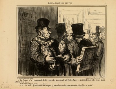 V aukční síni č. 2: Má žena mi doporučila, abych jí přinesl svůj portrét... od Honoré Daumier