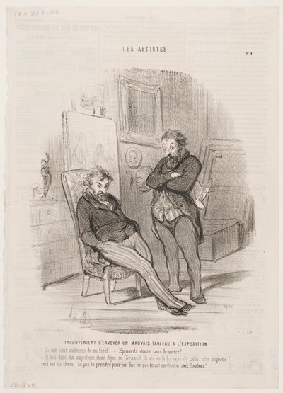 Nevýhoda zaslání špatného obrazu na výstavu od Honoré Daumier