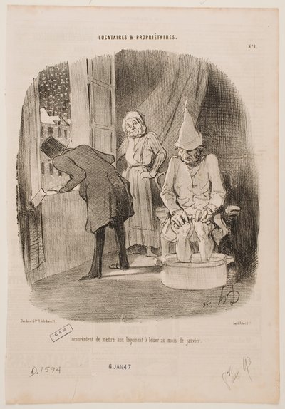 Nevýhoda nabídnutí bytu k pronájmu v lednu od Honoré Daumier