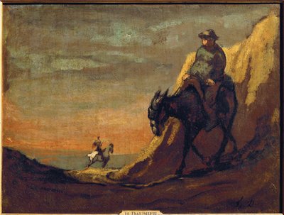 Don Quichote a Sancho Panza (malba na plátně) od Honore Daumier