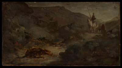 Don Quijote a mrtvý mezek od Honoré Daumier
