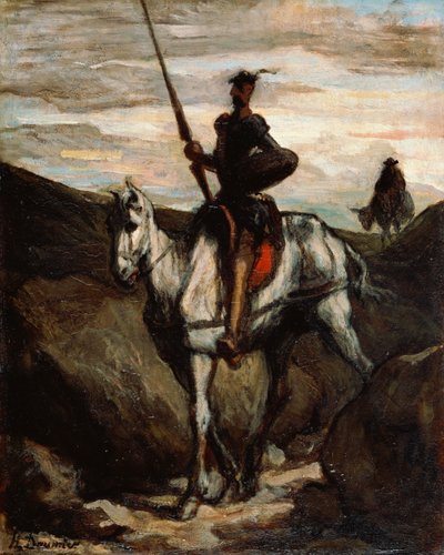 Don Quijote v horách od Honoré Daumier