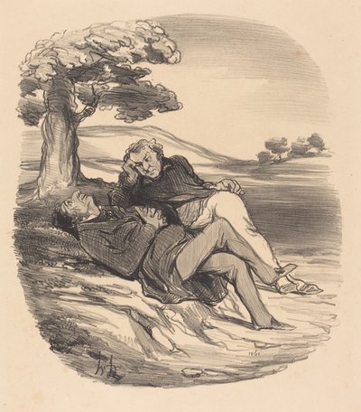 Sladký odpočinek vysloužilého železářství... od Honoré Daumier