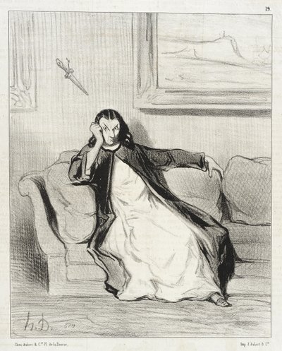 Peklo a zatracení!... Vypískána... Vypískána!!... Vypískána! od Honoré Daumier