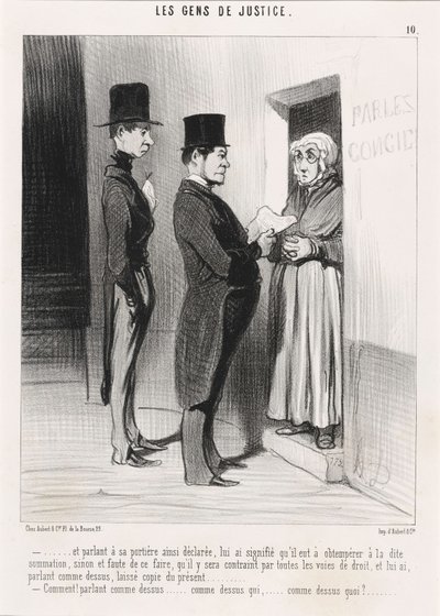 A hovoře se svou takto prohlášenou domovnicí... od Honoré Daumier