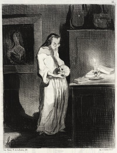 Humanitární spisovatelka oddávající se muži... od Honoré Daumier