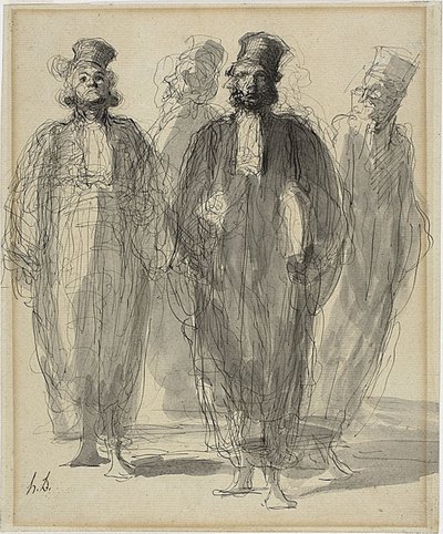 Čtyři právníci od Honoré Daumier