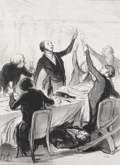 43. přípitek...společnosti střídmosti od Honoré Daumier