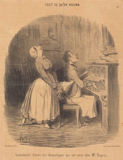 Nevýhoda... služebných, kteří sloužili u pana Dupreze od Honoré Daumier