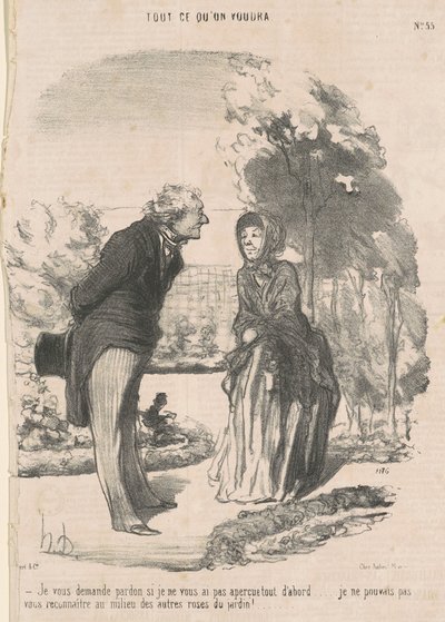Promiň, jestli jsem tě neviděl... od Honoré Daumier