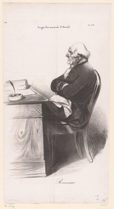 Karikatura Jean-Josepha Rousseaua od Honoré Daumier