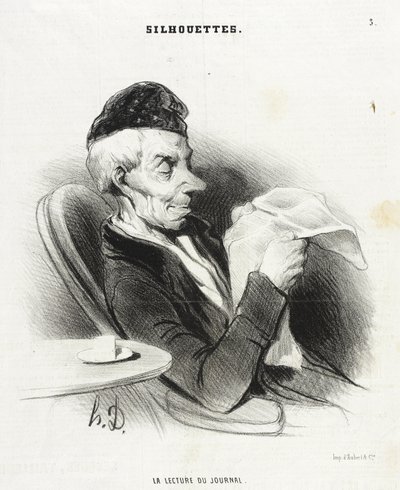 Čtení novin od Honoré Daumier