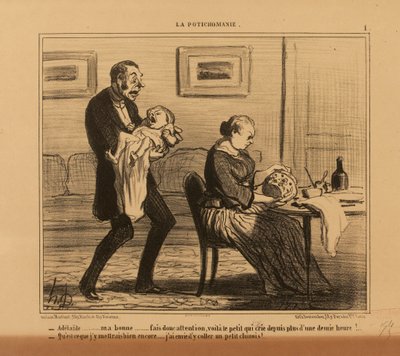 Hrnčířská mánie č. 1: - Adélaïde, má drahá, dávej pozor... od Honoré Daumier