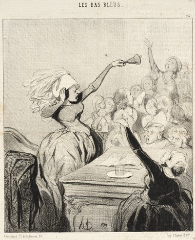 Předsedkyně volala z plných plic: „Dámy!...“ od Honoré Daumier
