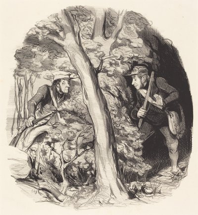 Setkání v lese od Honoré Daumier