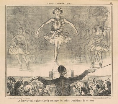 Tanečnice, která se pyšní tím, že udržela... od Honoré Daumier