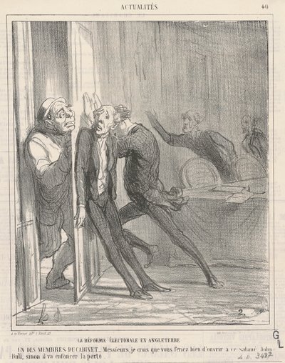 volební reforma v Anglii od Honoré Daumier