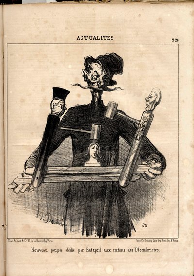 Le Charivari, satirický v B & W od Honoré Daumier
