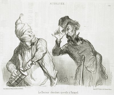 Doktor se hádá s Ratapoilem od Honoré Daumier