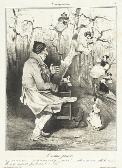Starý mládenec od Honoré Daumier
